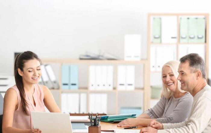 public adjusting client meeting at the office