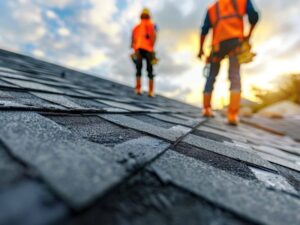 licensed roofers inspecting a roof in illinois